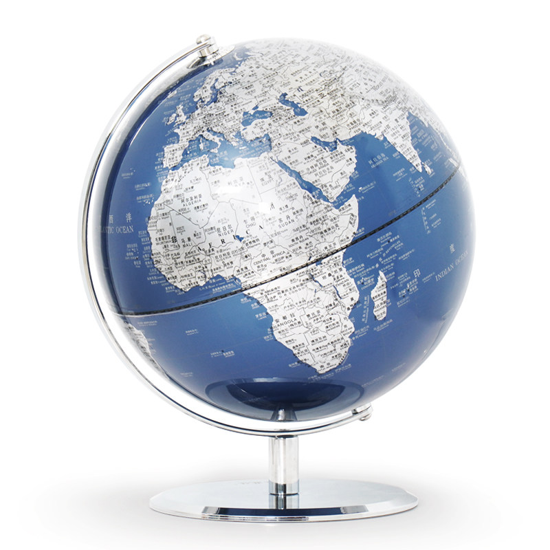 北斗地球仪金属漆20cm3d立体学生用初中学生儿童小号居家装饰办公室