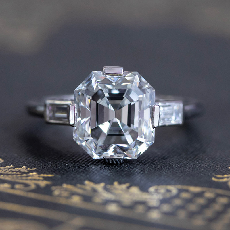 钻石diamondfoundry合成培育阶梯梯形切割裸钻合成处理钻石手饰