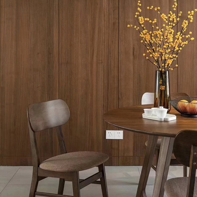 茁美胡桃实木饰面面板kd板木皮科胡桃木护墙板饰面板