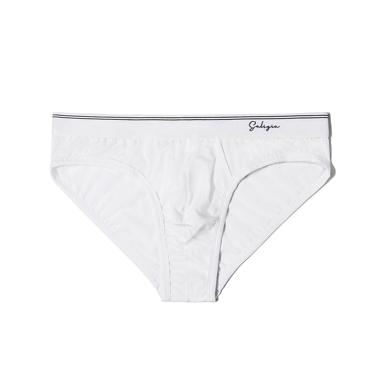 saligia 撒利加花字系列三角裤男士莫代尔透气白色内裤
