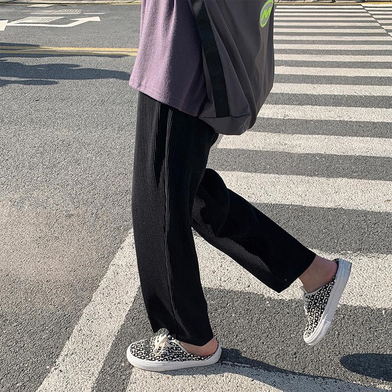 夏天薄款网红裤子男韩版潮流九分潮牌卫裤港风休闲裤