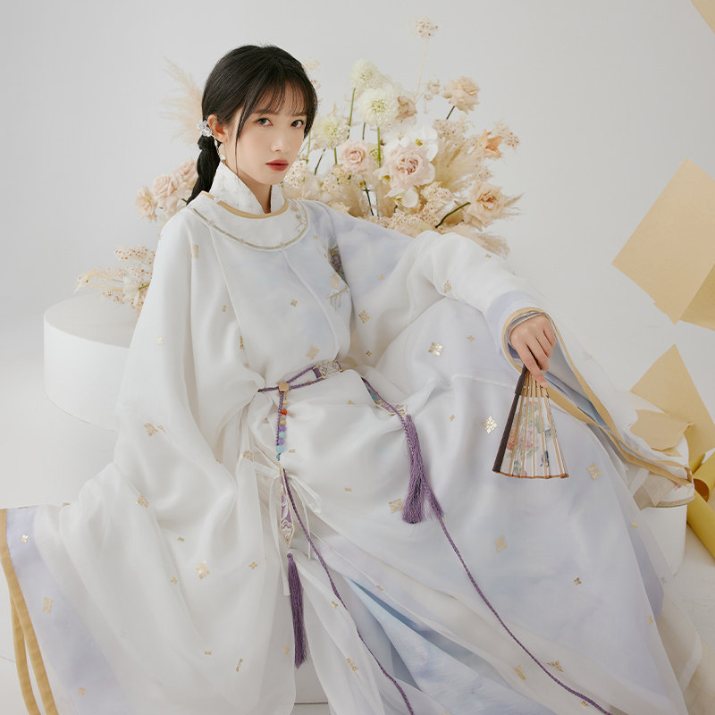 十三余情侣女款服男制汉绦宋袍宫圆领小豆宋圆领汉服