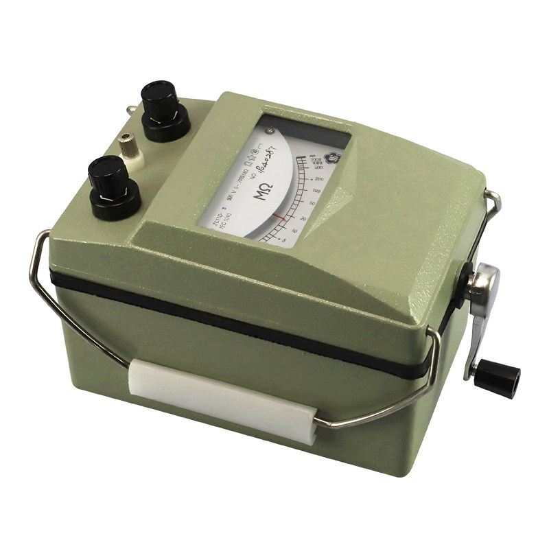 上海第六电表厂梅格zc11d-3兆欧500v电工摇表绝缘兆欧表