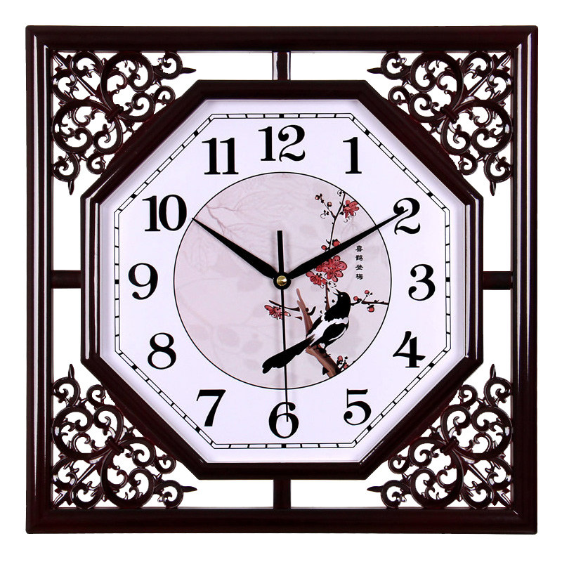 中国时钟日历钟表石英钟石英大气家用中式国风挂钟