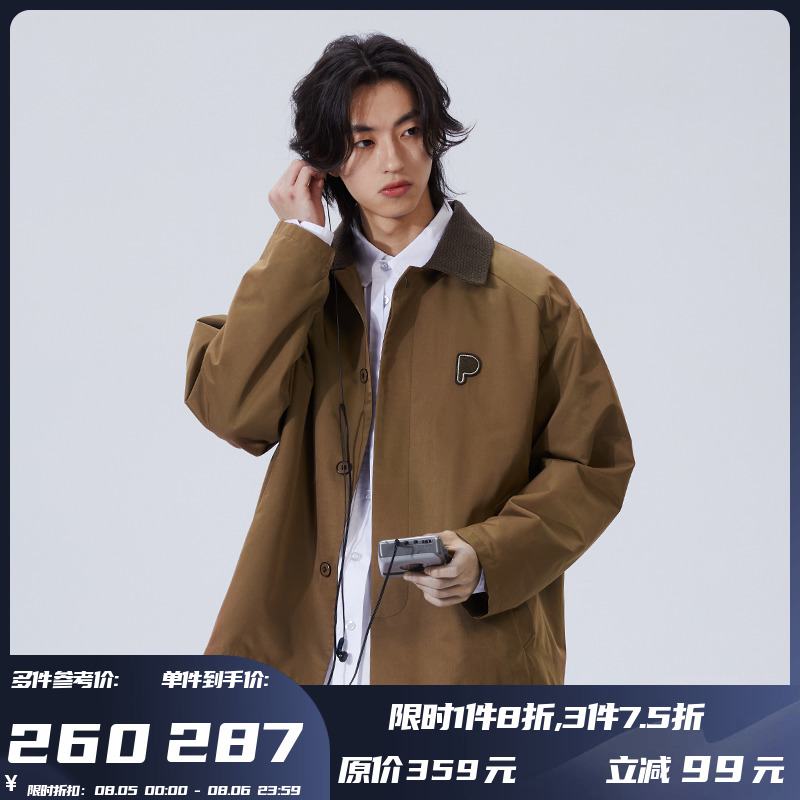 PSO Brand华夫格灯芯绒拼接斜纹面料夹克早春外套2022新款情侣装