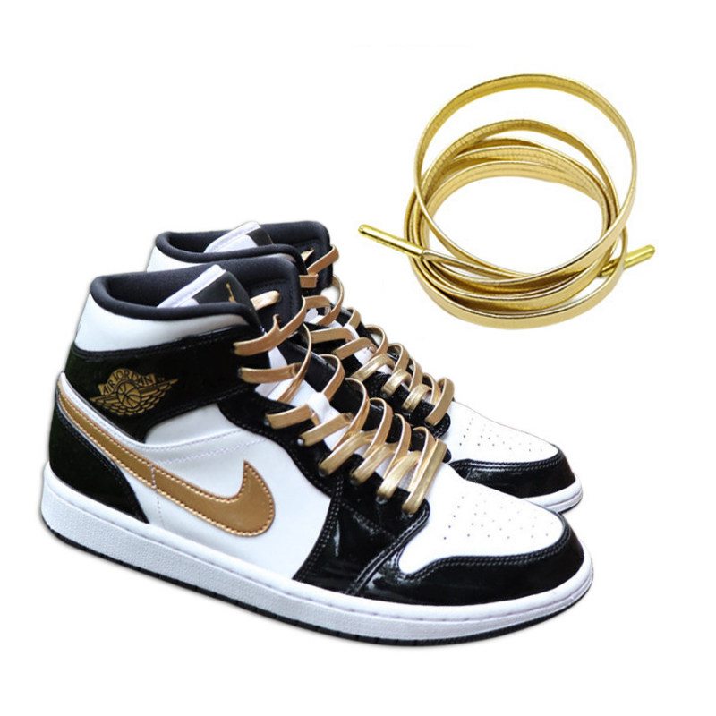鞋带pu皮质aj1金色防水aj运动运动鞋柔软鞋带