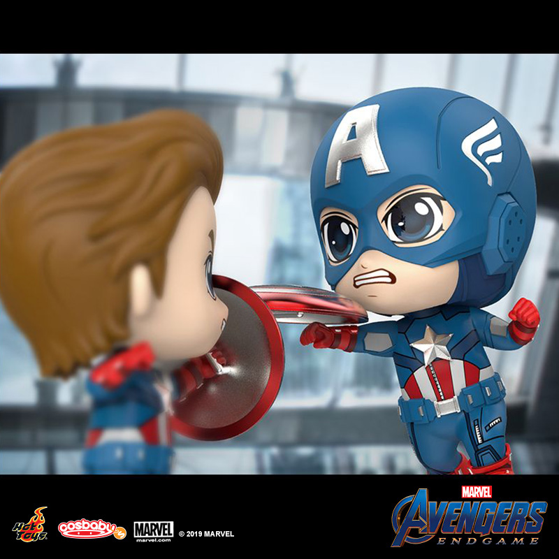 网易聚玩hottoys复联4美国队长战斗对战cosbaby迷你珍藏人偶手办