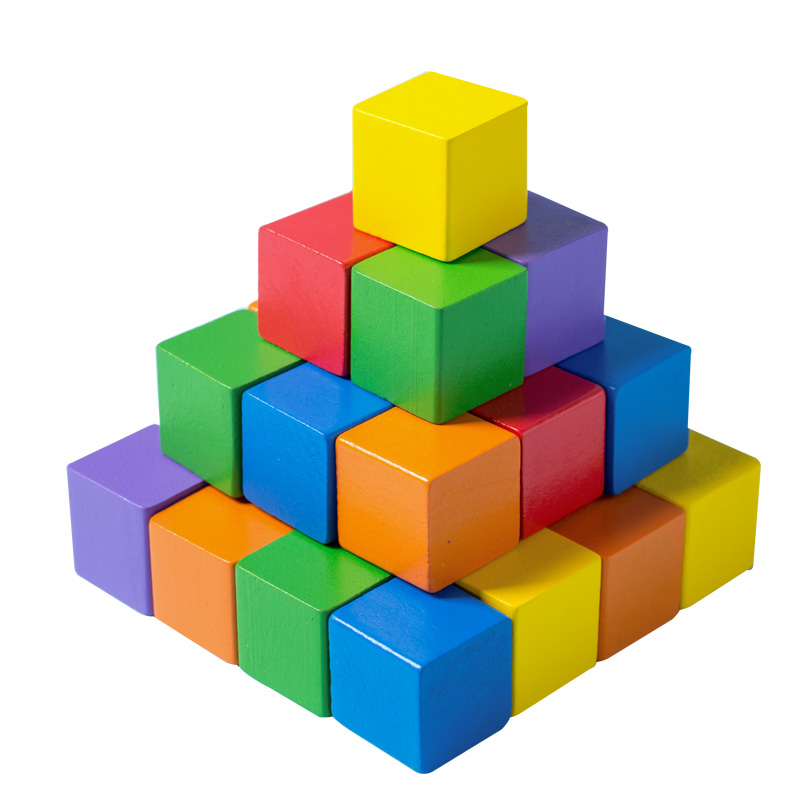 正方体积木小学数学立体教具立方体空间思维颗粒塑料积木