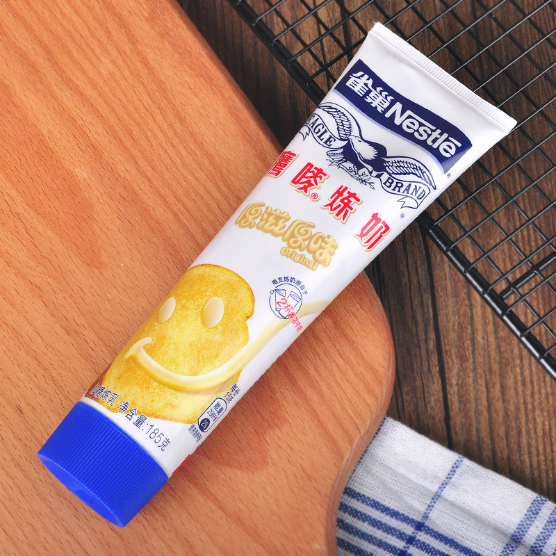 雀巢鹰唛炼奶185g早餐吐司面包饼干蛋挞液用奶精炼乳