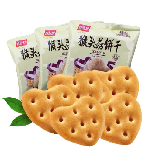 嘉士利猴头菇酥性饼干500g散装零食蛋旦薄脆早餐饼核桃年货饼干