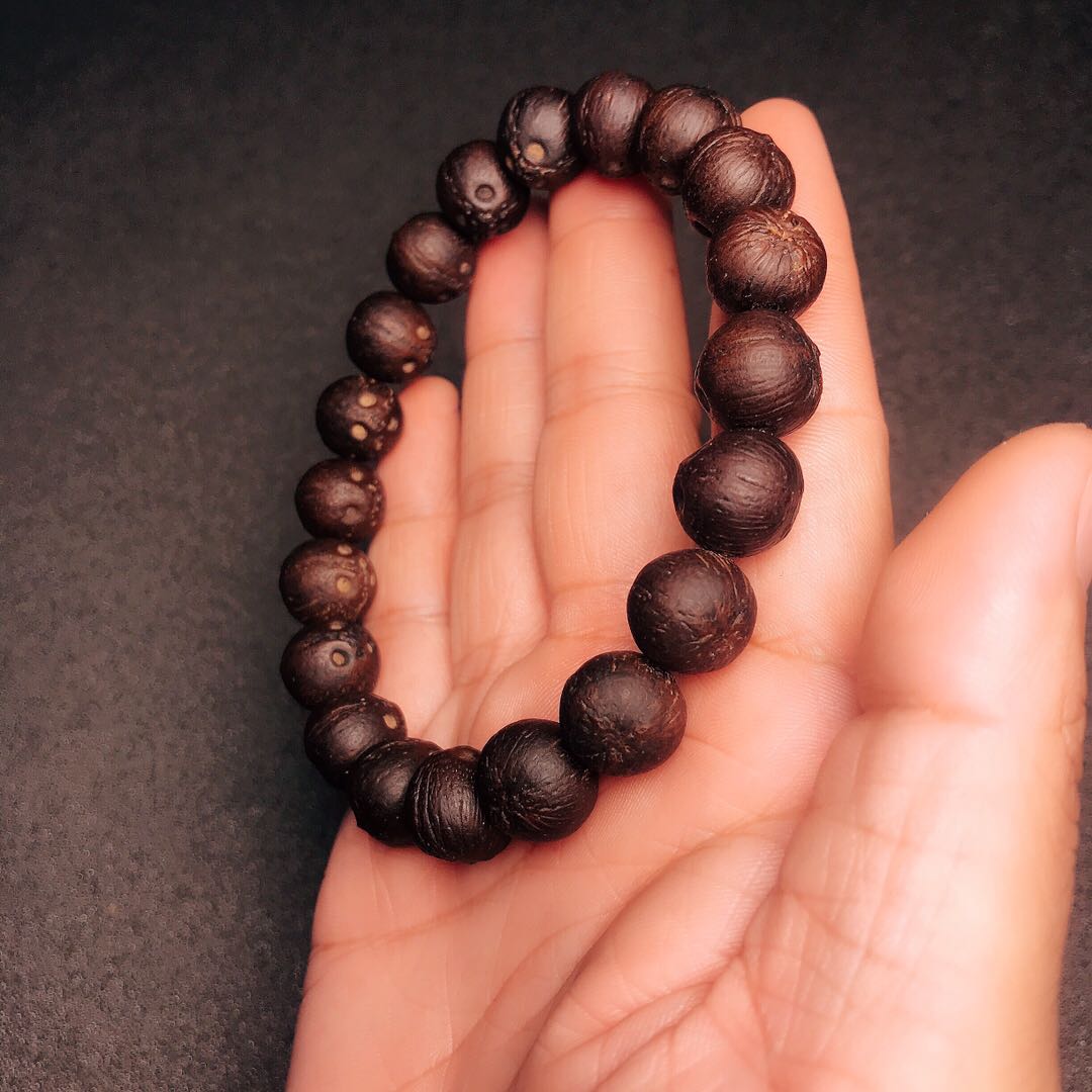 精品紫金金鼠原籽手招财三眼菩提提前猫纯圆男士佛珠