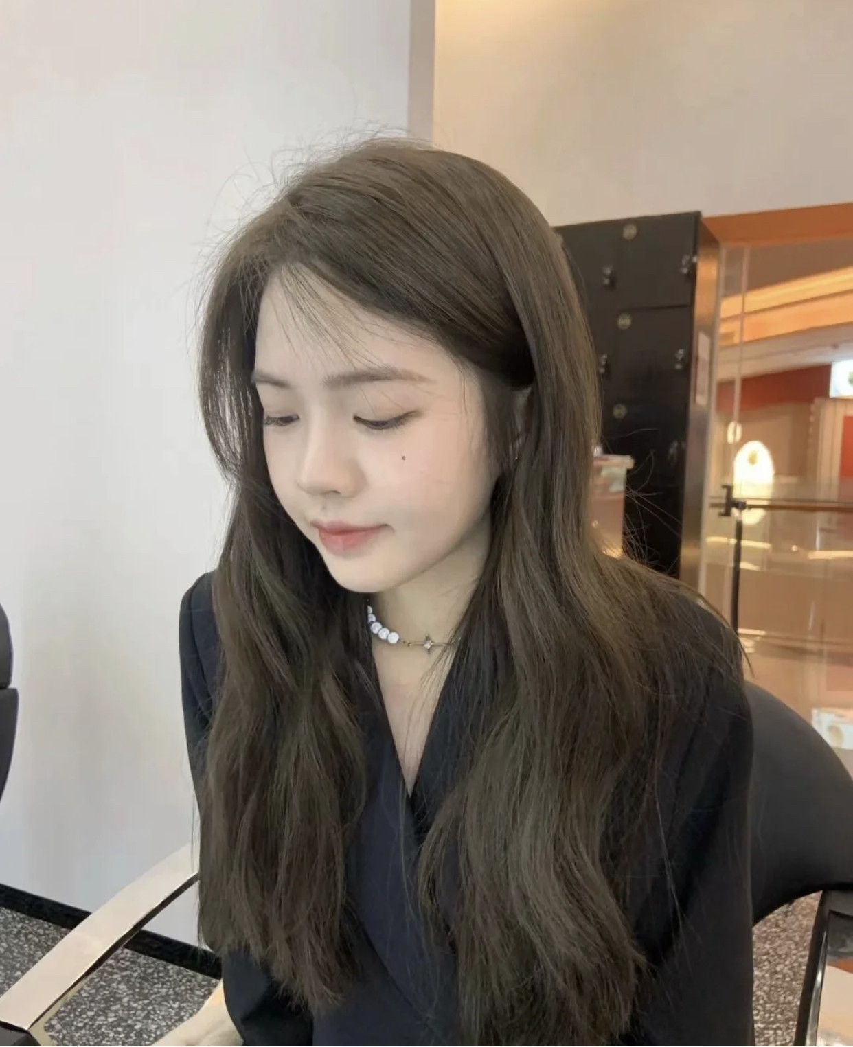 免漂棕色染发膏剂女纯雾感奶茶冷茶青米亚麻彩染