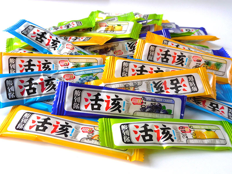 富田活该糖水果味软糖350克约70片小时候怀旧零食传统糖果