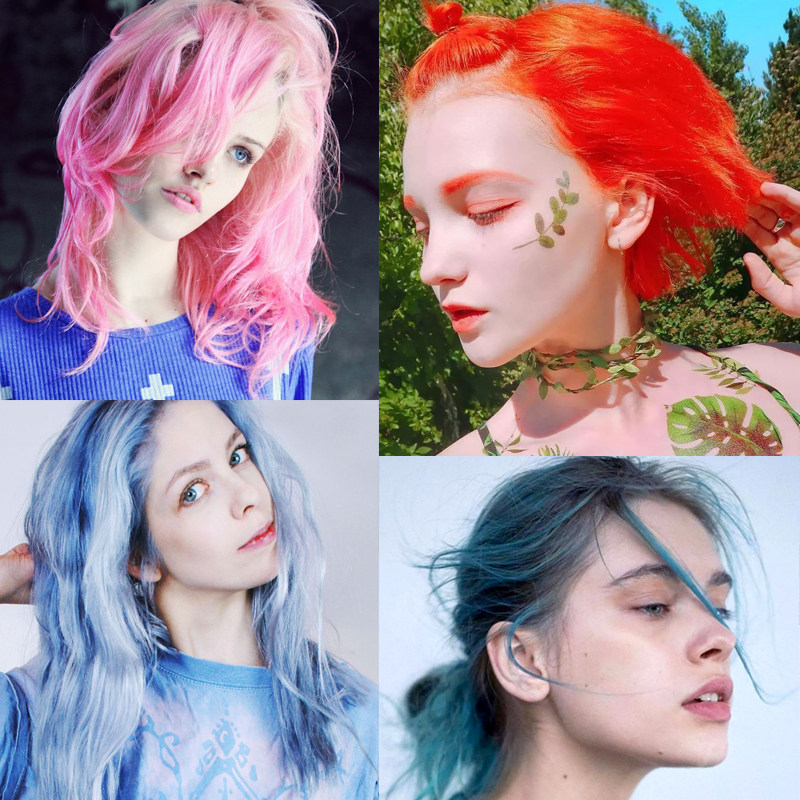 英国原装多色directions染发膏蓝黑色雾霾蓝彩彩色彩染