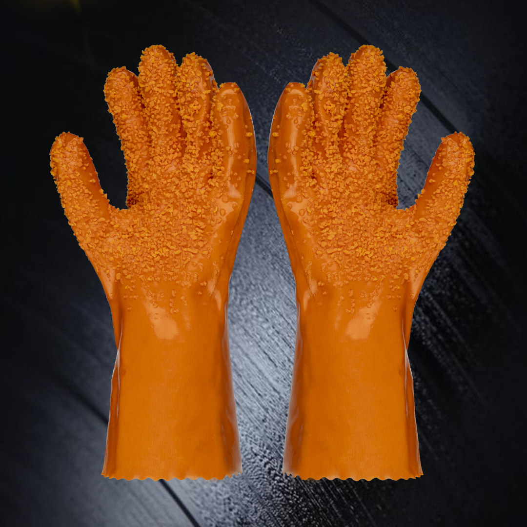 手套舒意防滑浸塑止滑耐油劳保工业杀鱼防刺防护手套