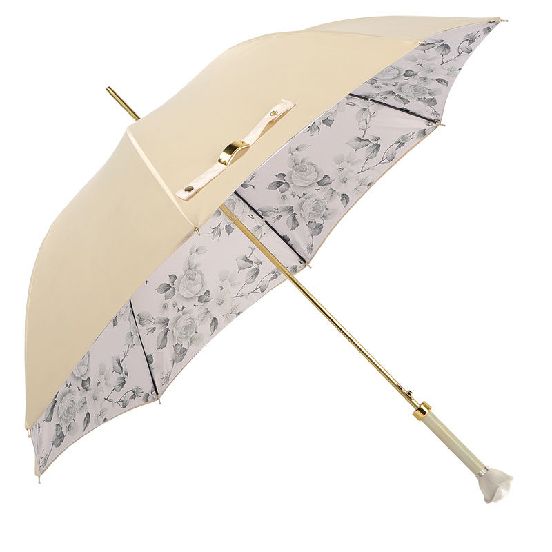 玫瑰花长柄雨伞少女心ins创意双层晴雨两用遮阳定制森系复古简约