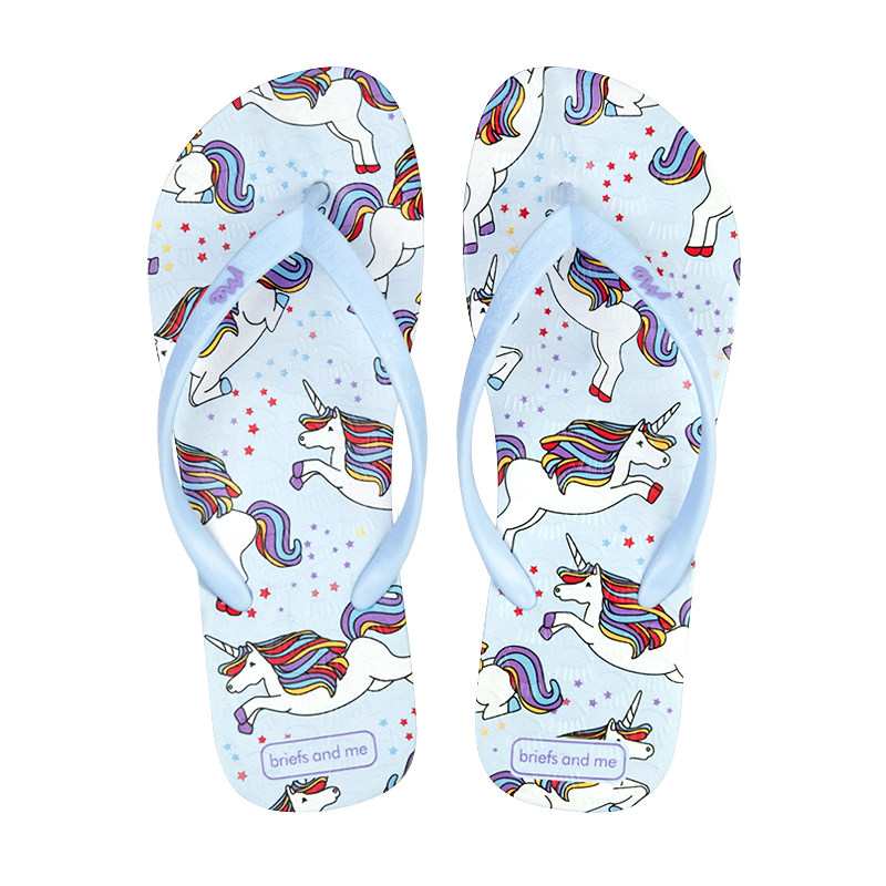 briefsandme情侣网红红潮个性百搭独角兽ins人字拖