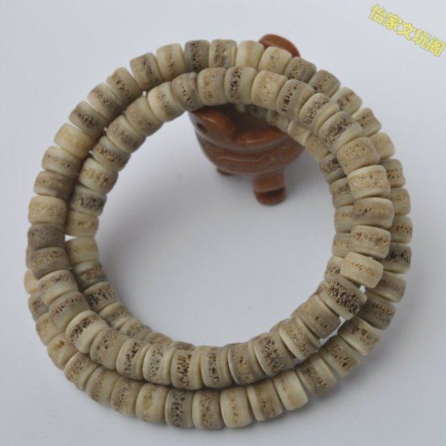 手链颗骨串啦备念珠仿嘎巴珠西藏佛灵牦牛项链佛珠