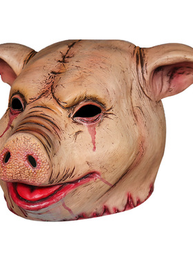 电锯惊魂9猪头头套全脸万圣节面具