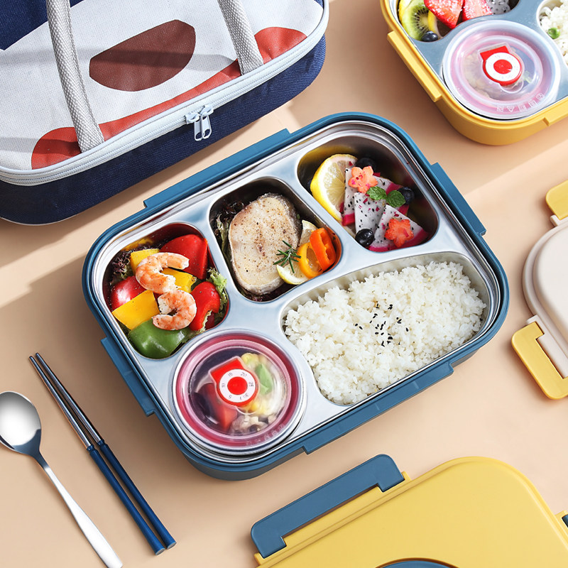 中学生饭盒学生专用初高中高中生不锈钢保温分隔便当饭盒