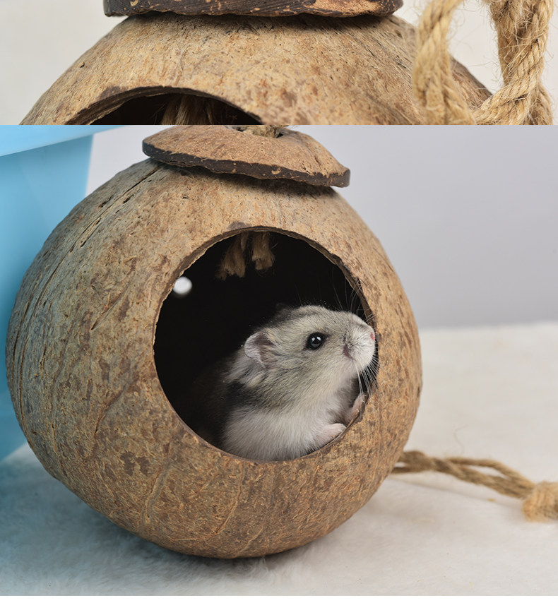 鼠窝椰子壳窝仓鼠刺猬宠物用品保暖小窝小房子松鼠窝