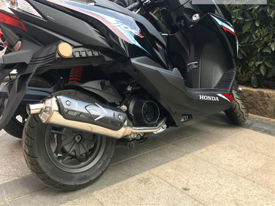 rx125裂行ex125di0幻鲨改装万虎回压排气管摩托车排气管