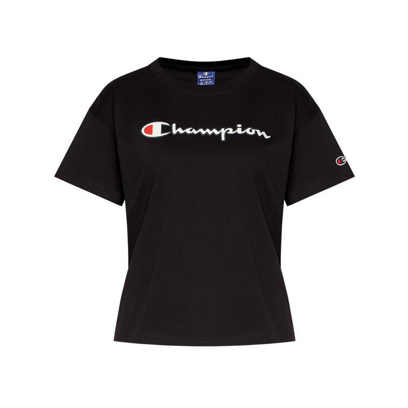 女士 champion 冠军 潮牌 欧版 草写logo 时尚休闲短袖t恤112650