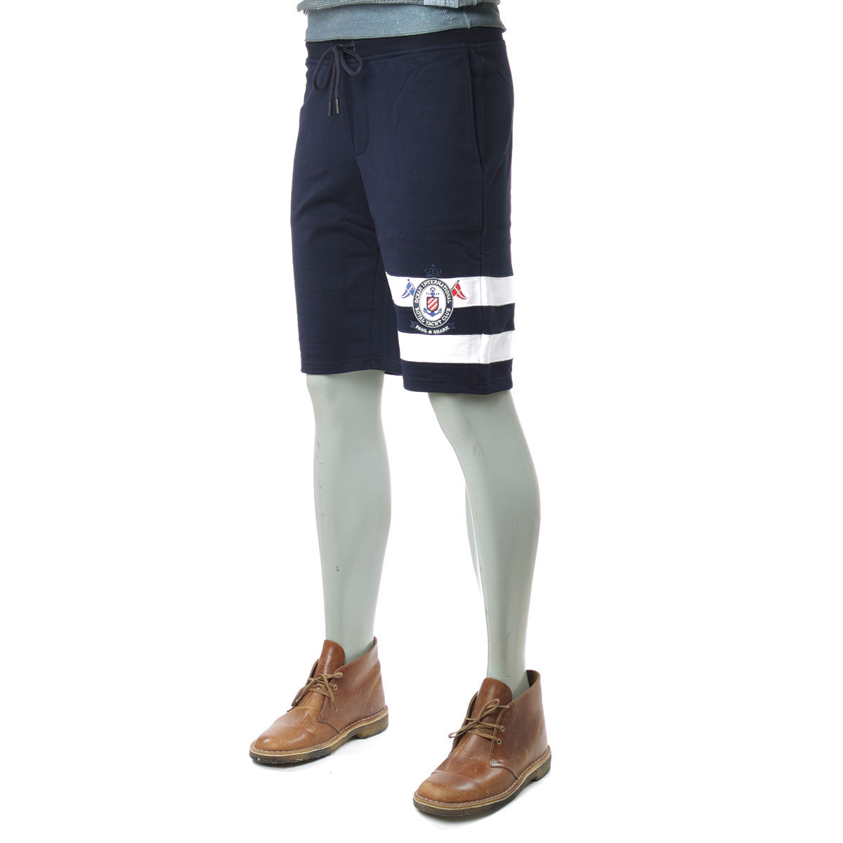 paulshark鲨鱼海外直邮拼色条纹男士短裤休闲裤休闲裤