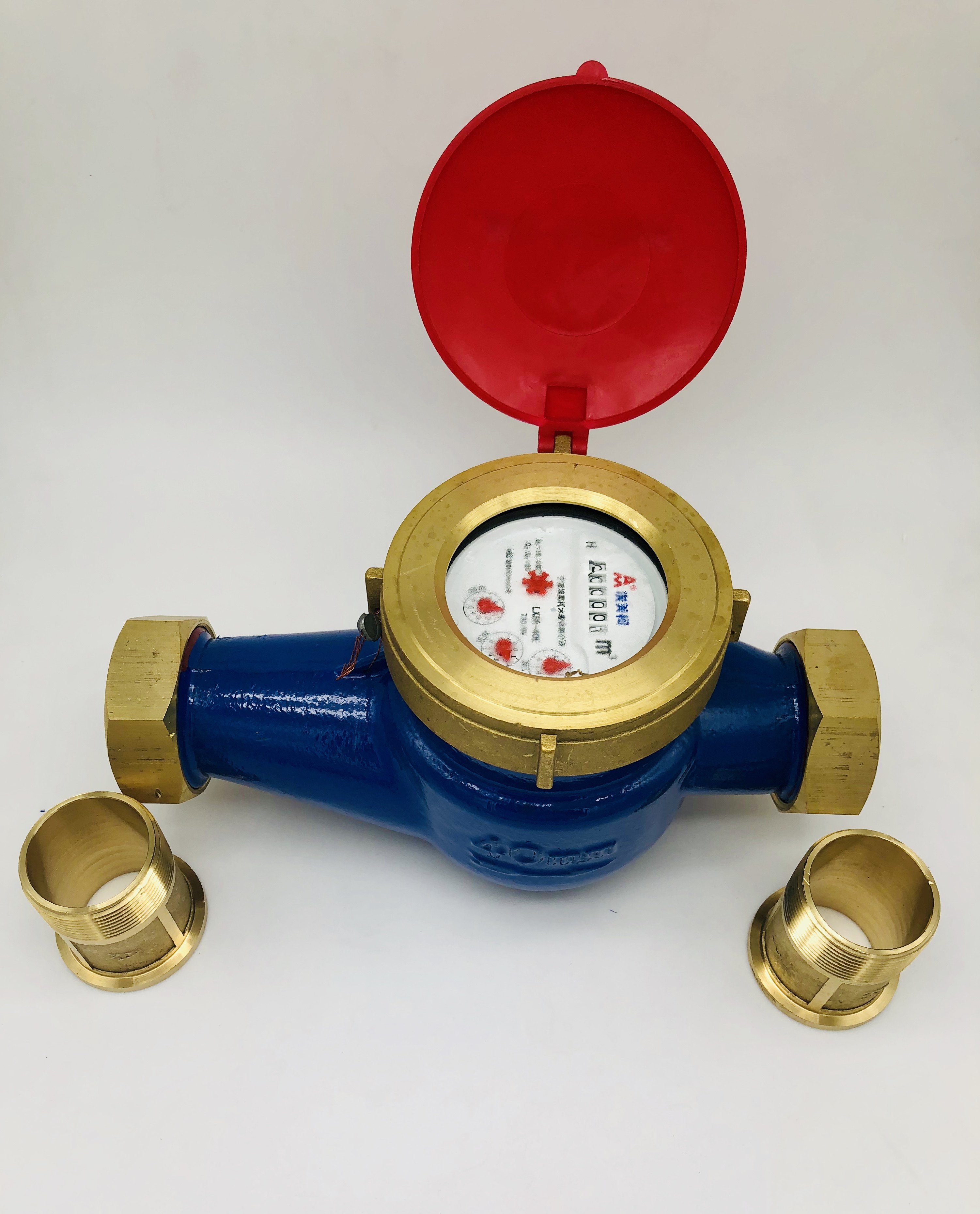 埃美柯热水水表丝扣螺纹家用大小小口径法兰连接水表