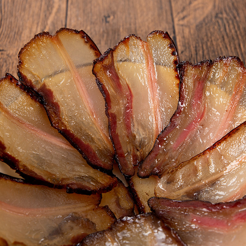 偏肥腊肉湖南安化正宗特产手工烟熏自制湘西农家熏肉五花腊肉500g