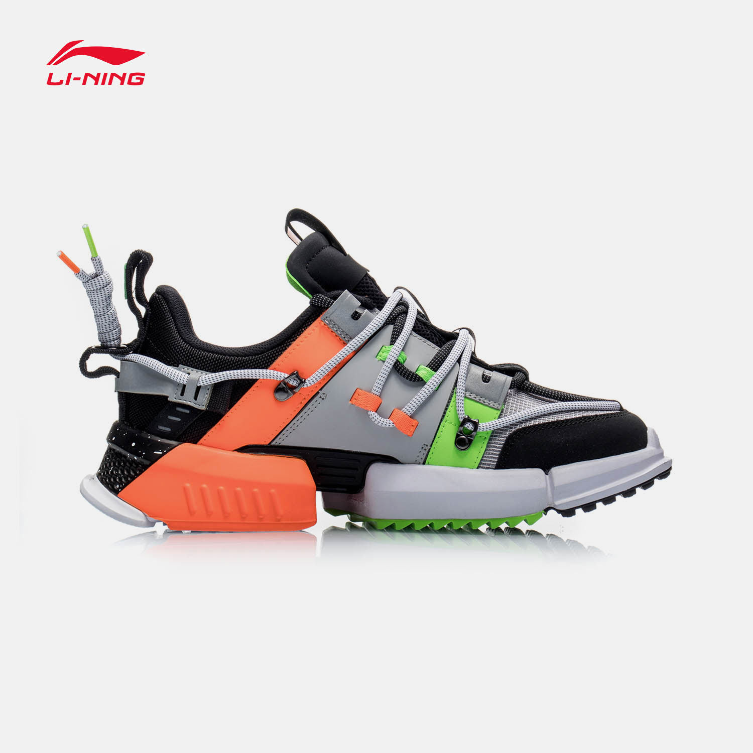 中国李宁纽约时装周走秀系列盘古休闲鞋男士时尚潮流中帮运动鞋