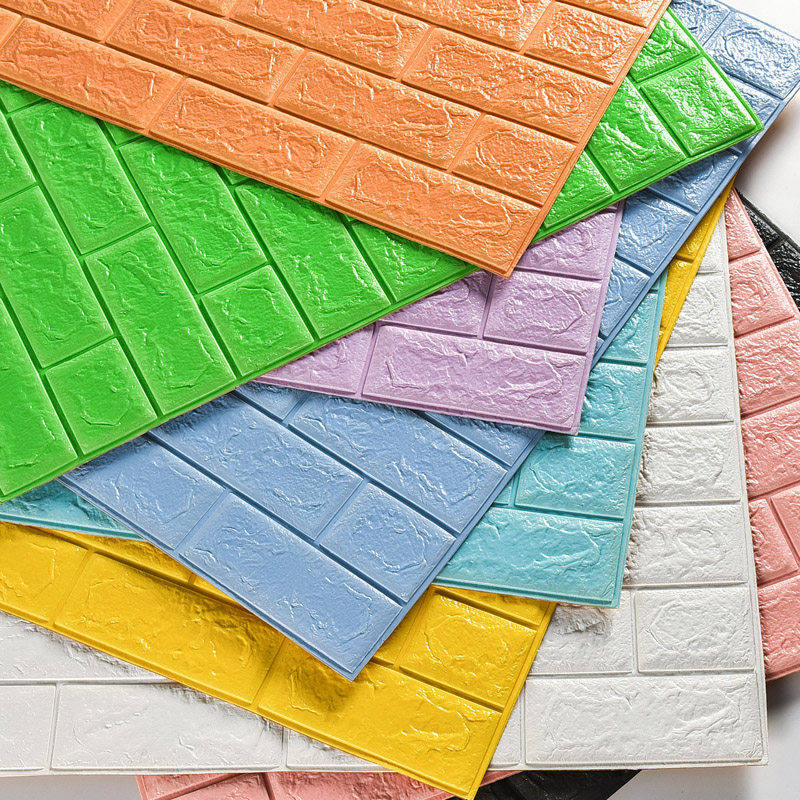 自粘宿舍客厅装饰墙贴纸卧室温馨壁纸3d立体泡沫装饰电视背景墙纸