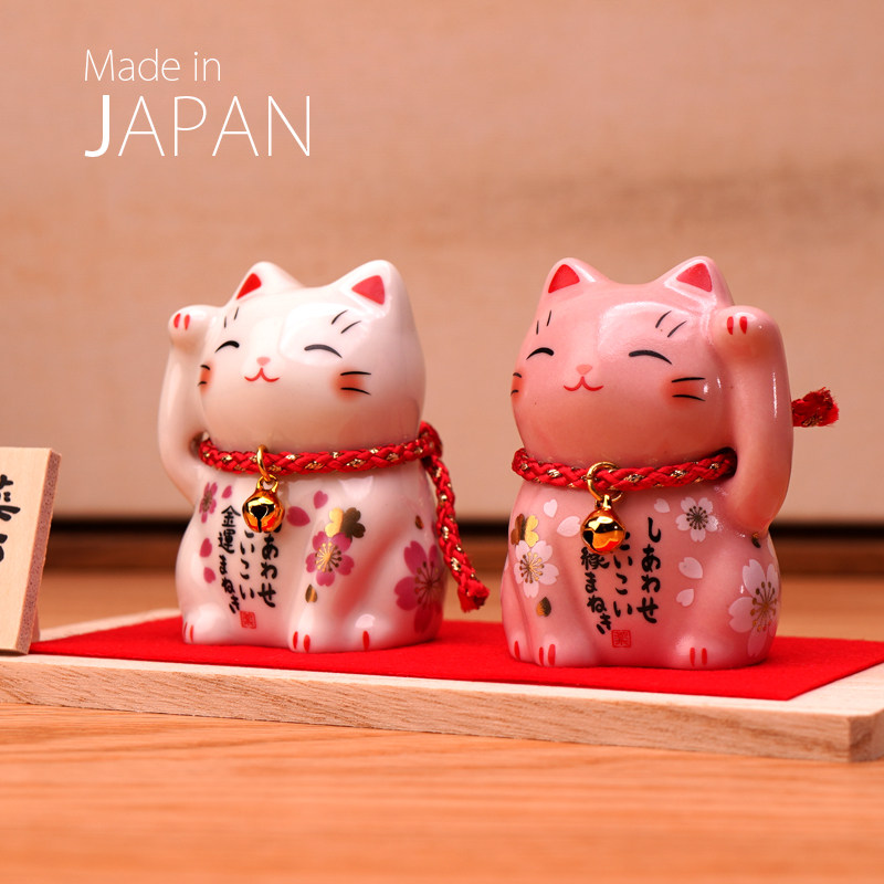 新品上市日本药师窑招财猫日式摆件可爱创意生日结婚招财猫