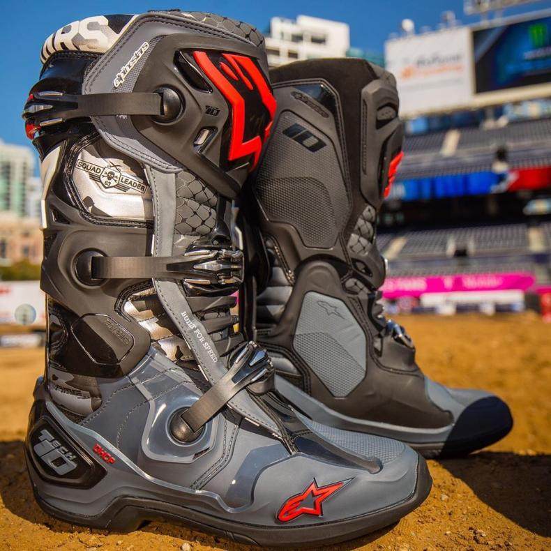 意大利a星alpinestars越野摩托车靴子t10赛车防摔骑行活动轴长靴