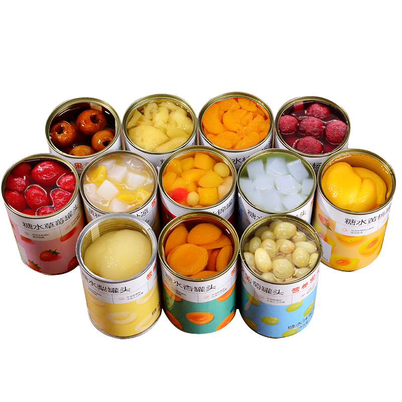 水果罐头12罐混合整箱糖水黄桃罐头杂果菠萝草莓水果罐头