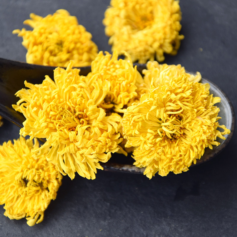 菊花茶徽州皇菊黄菊一朵一杯婺源非金丝皇菊贡菊花茶大朵菊花茶