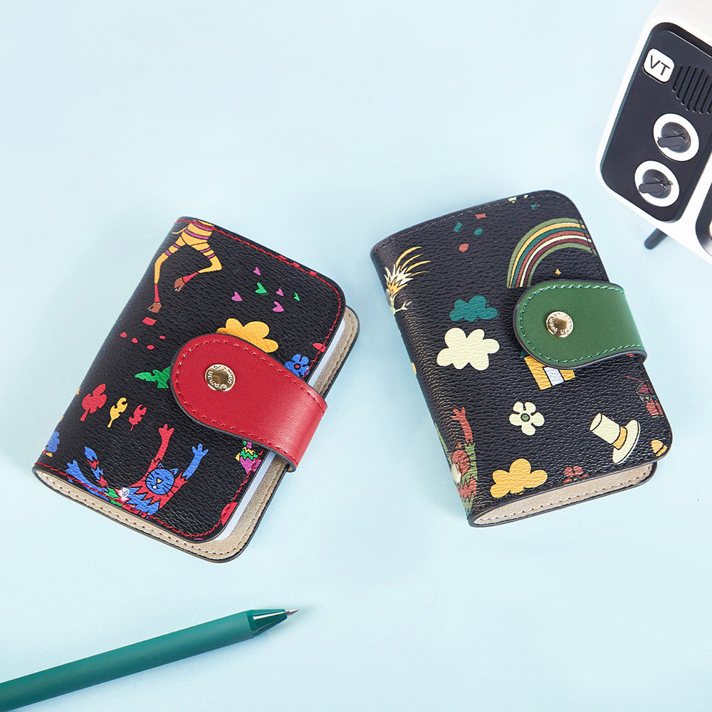 不莱玫singingbags卡包女超薄时尚小巧巧多卡位简约折叠卡包