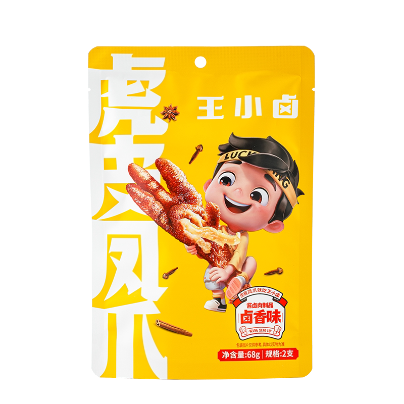 王小卤多口味虎皮凤爪68g4袋