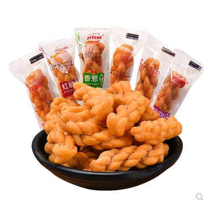 开口娃小麻花小袋装单独包装蜂蜜椒盐味散装网红零食小吃休闲食品