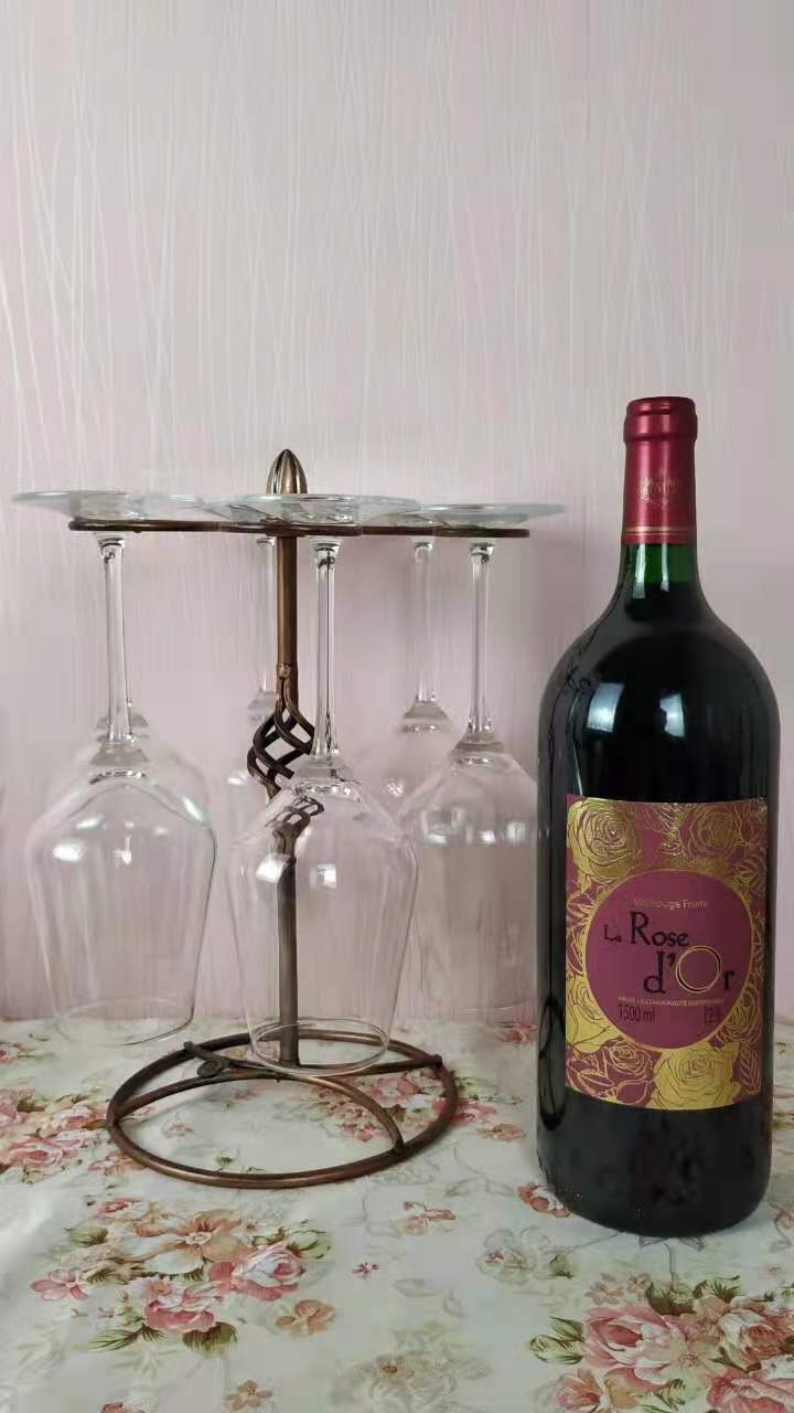 1500ml进口限量法国原瓶红酒金玫瑰红葡萄酒大支干红静态葡萄酒