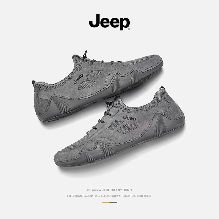 jeep吉普男鞋2022春秋季新款潮流豆豆软底板鞋一脚蹬英伦休闲男鞋