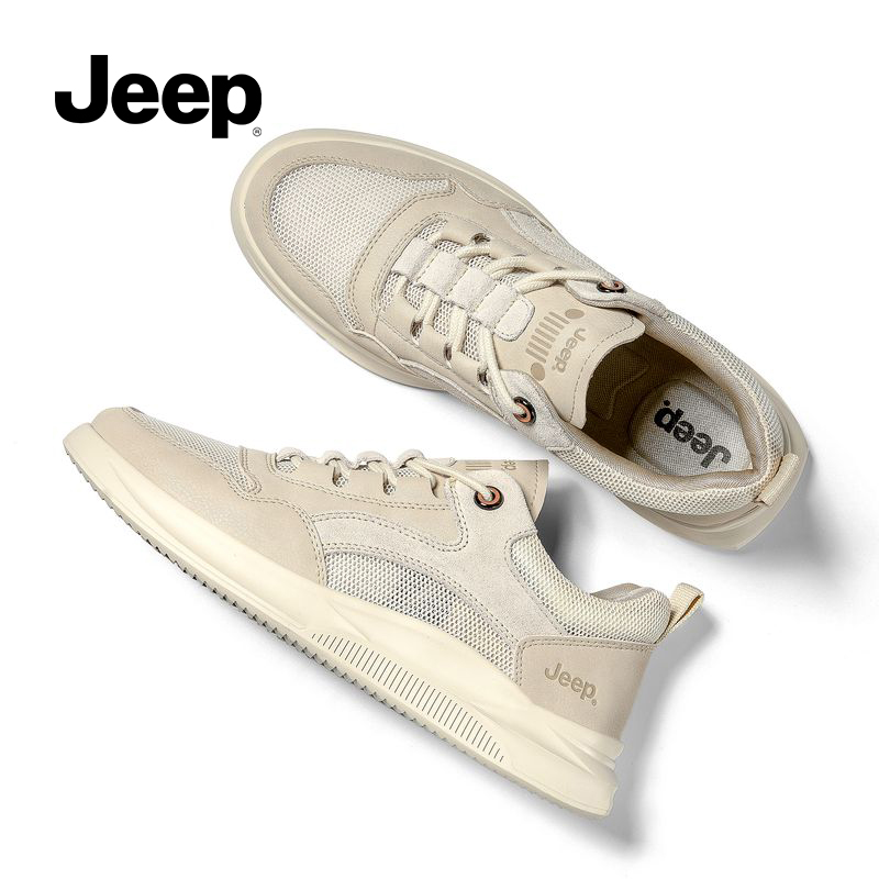 jeep吉普男鞋2022夏季新款网面透气板鞋韩版潮流百搭运动休闲潮鞋