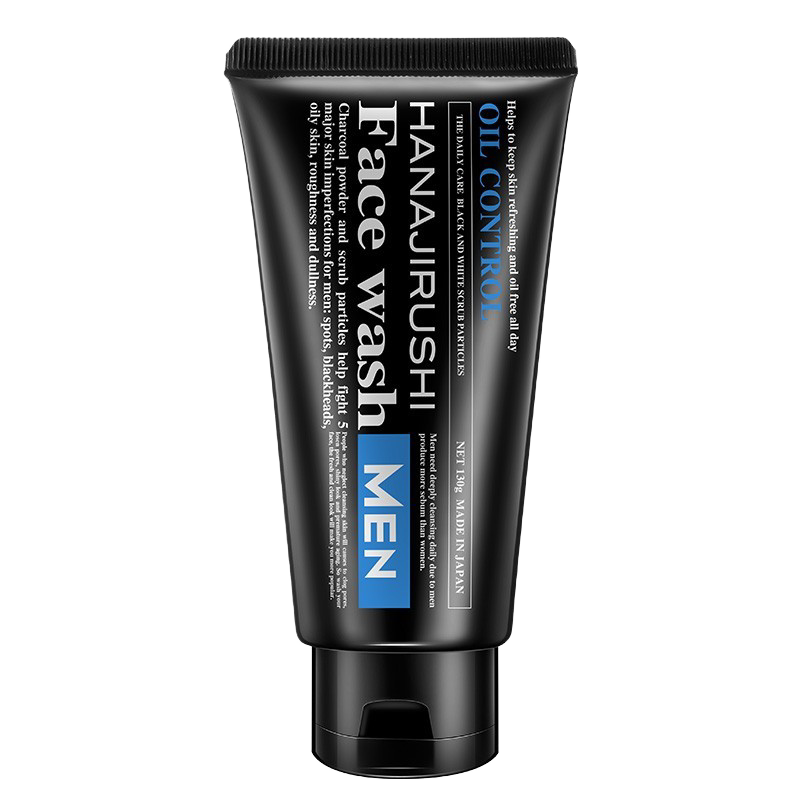 花印男士磨砂洗面奶控油补水保湿去黑头洁面乳日本男士洁面