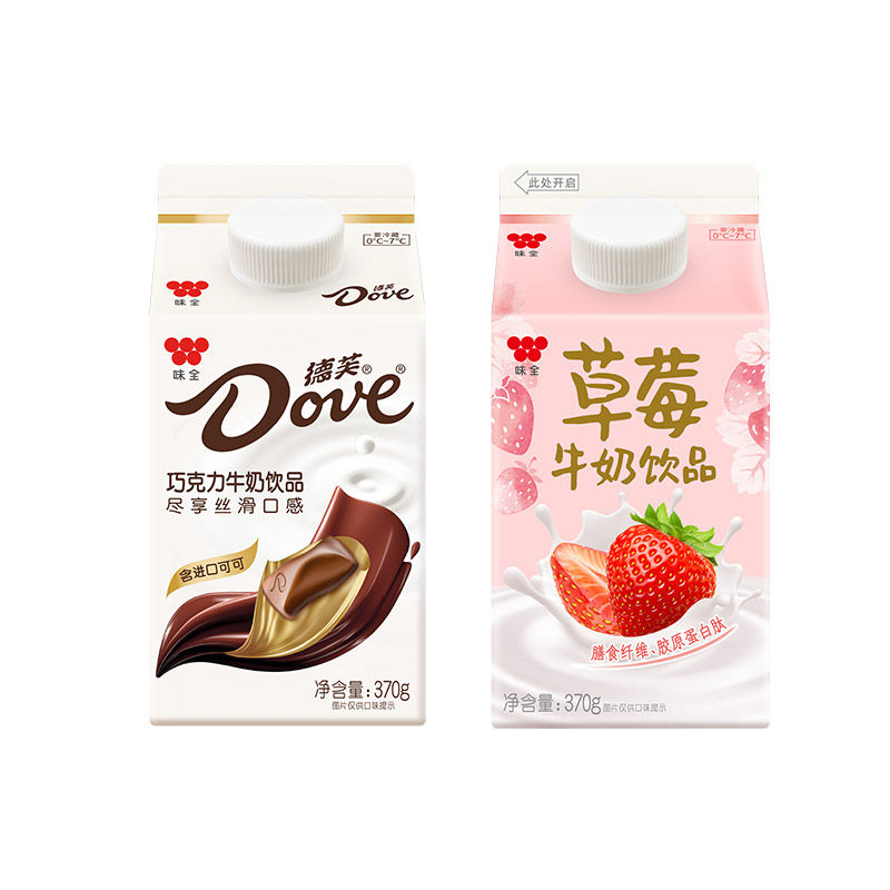 味全草莓牛奶德芙巧克力牛奶cp10盒组合装