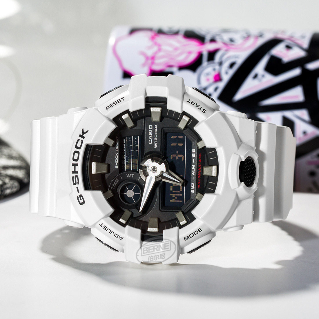 卡西欧casio手表gshock玩酷潮流街头白武士运动防水日韩腕表