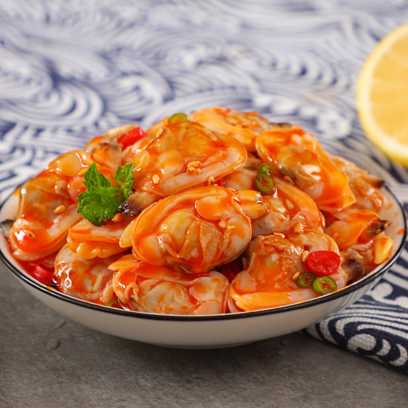 麻辣花蛤肉小海鲜罐头蛤蜊肉下饭菜香辣熟食贝类制品