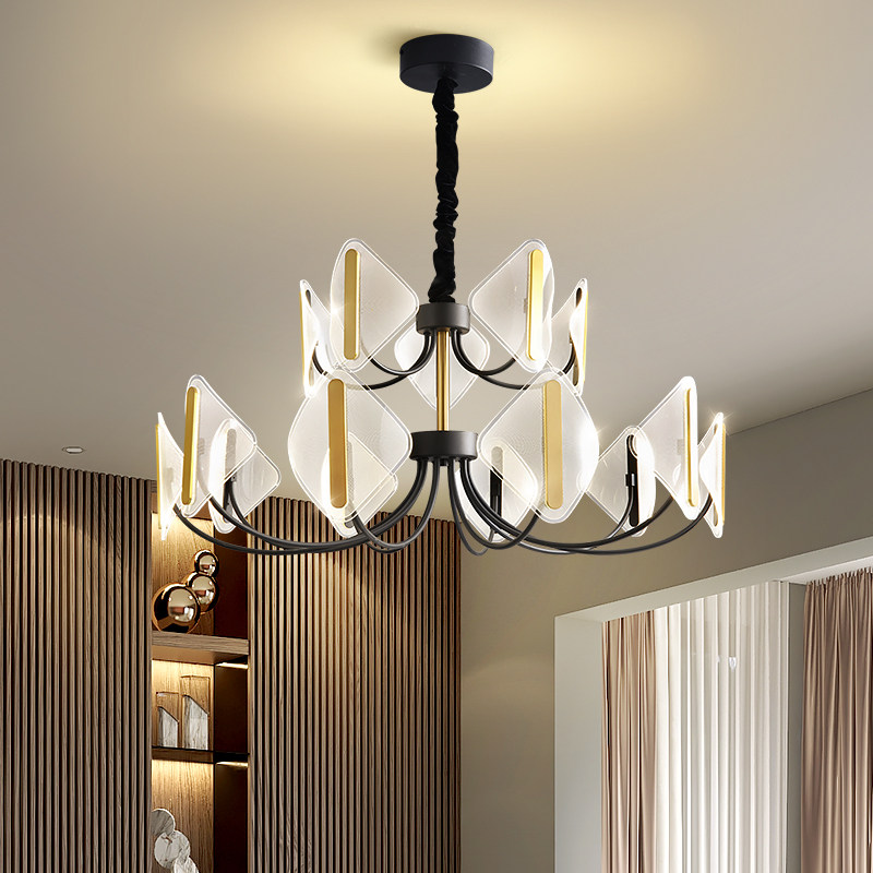 松伟启航现代客厅吊灯轻奢简约餐厅灯具科技客厅吊灯