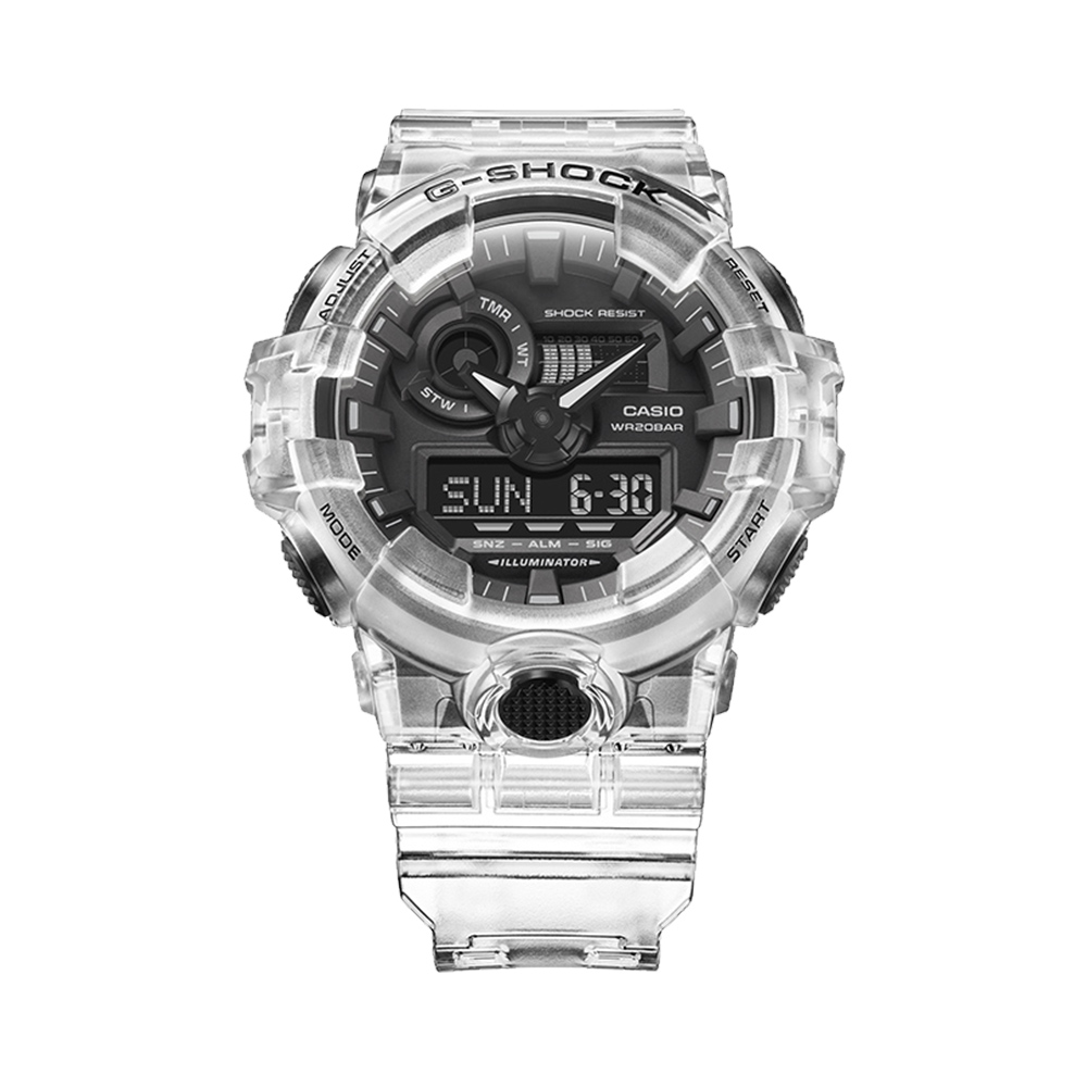 直营卡西欧ga700ske7apr冰韧系列男表表盘防水白色透明日韩腕表