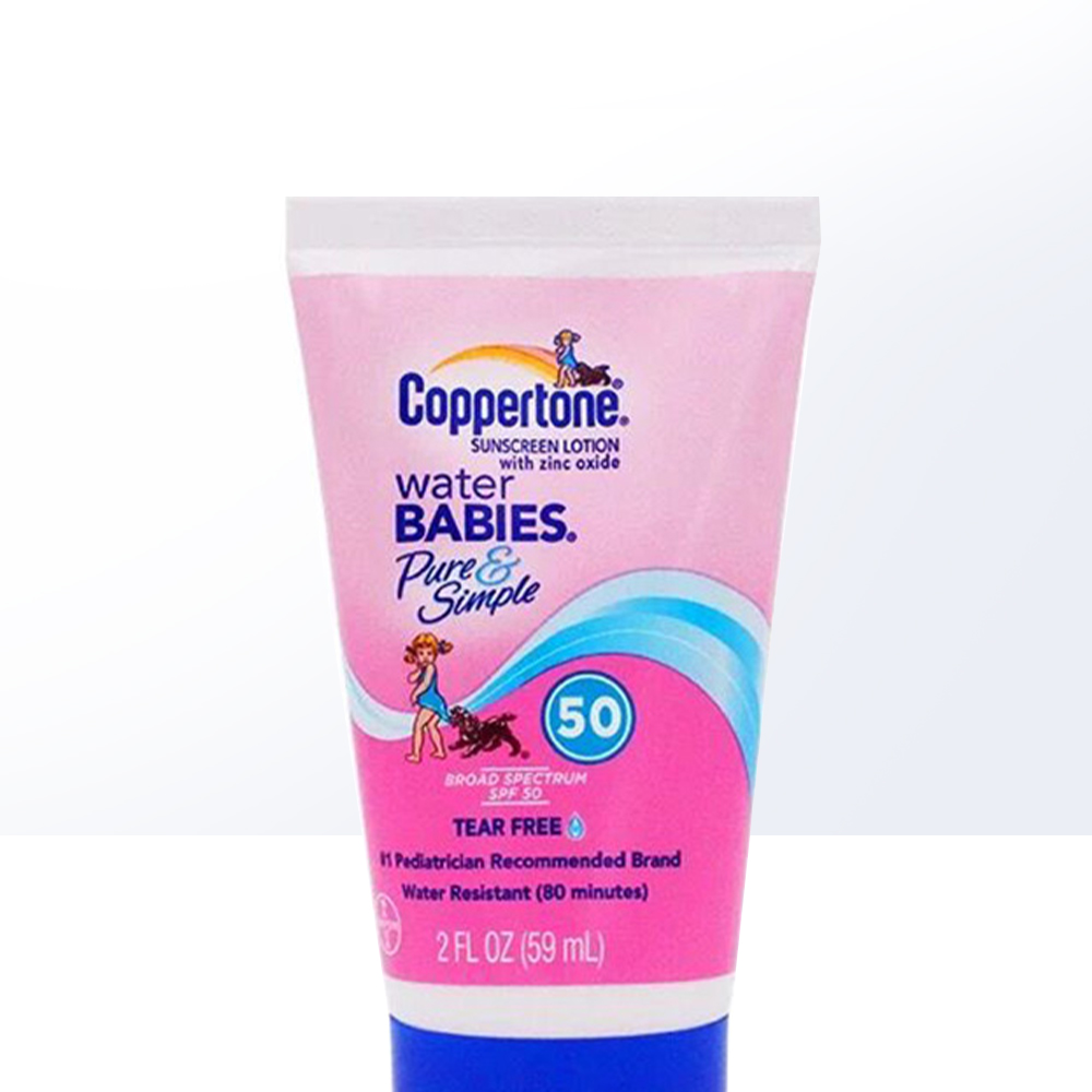 美国coppertone水宝宝纯净儿童物理面部防晒霜spf5059ml防晒乳