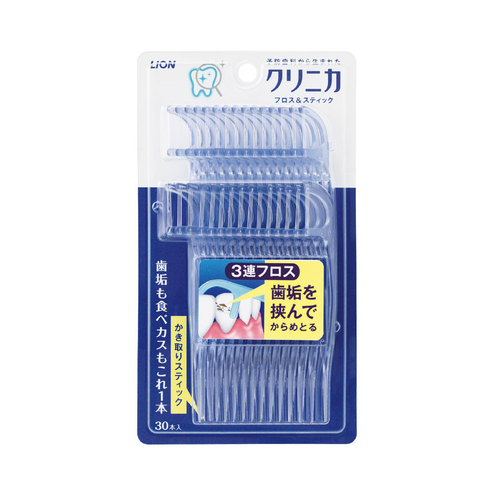 牙线狮王lion日本进口棒扁线剔30支超细牙签牙线